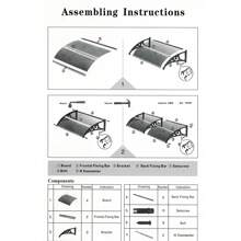 Tende da sole per finestre e porte fai da te, pensiline, tende da sole facili da installare 60*100 cm
