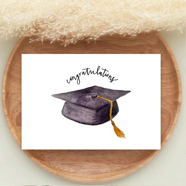 1 pièce Cartes de vœux de diplômation, Cartes de vœux de diplômation pour les nouveaux diplômés, Cartes de vœux de toque de bachelier