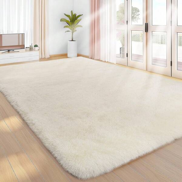1 Piece Fluffy Shaggy Living Room Rug,Tie-Dye Ultra Soft Bedroom Floor Carpet, Non-Slip Indoor Mat, Home Decor For Kids Room