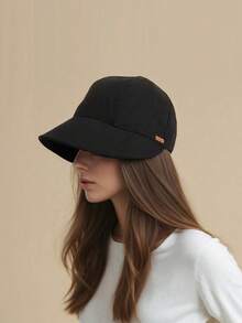 女士超大帽檐渔夫帽，时尚百搭宽檐休闲遮阳帽，适合户外旅行，个性波西米亚复古街头优雅涤纶防紫外线帽，春夏款（硬挺版型，无弹性），尺码：56-58厘米/22.05-22.83英寸