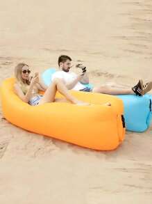 Portable Oxford Cloth Inflatable Sofa, Suitable For Indoor & Outdoor Use, Can Withstand Up To 550 Lbs, Ideal For Yard, Camping, Beach, Music Festivals, Holidays, Family & Couples Outings