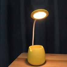 LED Eye Protection Desk Lamp Pen Holder Touch Bedroom Student Learning Reading Bedside Lamp Charging Desktop Night Light