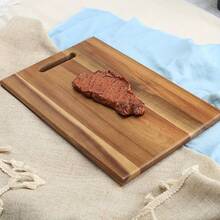 红木砧板，木制厨房砧板，适用于切肉、奶酪、面包、蔬菜和水果，熟食拼盘，奶酪拼盘，面包托盘，适用于蛋糕、小吃和牛排，厨房用具和餐具，公寓必需品和返校用品，圣诞礼物 - 咖啡棕 - 查看 10