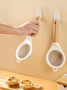 1pc Stainless Steel Handheld Flour Sifter, Kitchen Baking Fine Mesh Strainer, Powdered Sugar Sieve, Juice/Soup Separator