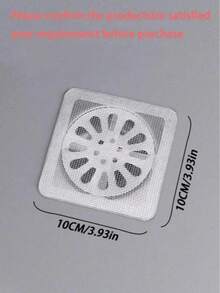 10/30/50 piezas Parche de drenaje de piso, filtro de cabello de baño, barrera de cabello, filtro de alcantarilla de inodoro, pantalla antibloqueo autoadhesiva para reparación de ventanas