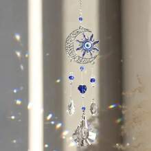 Atrapasueños colgante de cristal para el hogar, carillón de viento, decoración de ventana colgante, mal de ojo, Luna, árbol de la vida, 1 unidad - 3551 B - Ver 8