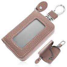 Synthetic Leather Car Key Holder & Keychain Set, Fashion Car Key Wallet, Everyday Carry, Women Coin Purse, Mini Wallet, Clutch - Multicolor - View 13