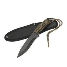 12 Pack Camping Tool Set With Flashlight, Machete, Knife - Green - View 2