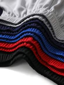 5pcs Boys Sports Shorts, Casual Breathable Running Shorts, Mesh Basketball Shorts, Football Shorts, Suitable For 4-12 Years Old, Summer