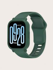 مجموعة 2 قطعة: مجموعة حافظة حماية من السيليكون مقاومة للخدش بلون واحد وسريعة إعادة الاستخدام من السيليكون، قابلة للتوافق مع ساعة Redmi Watch 5 ساعات نشطة وساعات مماثلة أخرى، مناسبة للجنسين