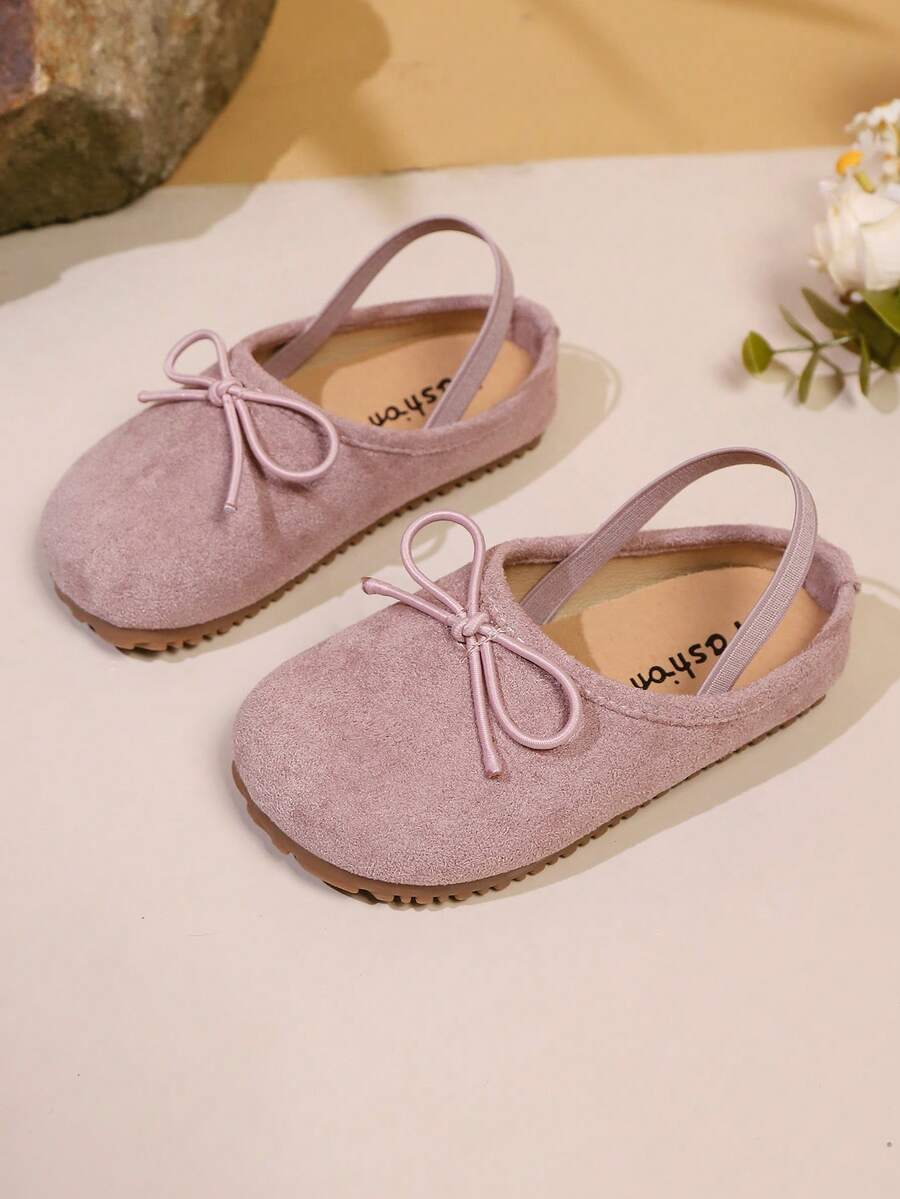 New Girls Bow Soft Bottom Sweet Cute Princess Style Flat Shoes, Suitable For Spring And Autumn - Pink - View 1