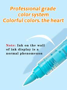 [5 Groups Color Series] 1 Set Of 24 Colors Felt Acrylic Paint Markers Pens, There Are 5 Groups Color Series, Orange, Pink, Blue, Green, And Purple Choose From, Rich Colors, Clear Coloring Pages, Suitable For Painting, Illustration, Coloring Books, School Supplies, Back To School