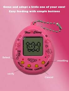 Consola de juegos electrónicos de mascota virtual, 168 en 1 juegos, pantalla blanco y negro, decoración tipo llavero, regalo para adolescentes, estudiantes universitarios, trabajadores de oficina, incluye batería