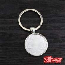 5 pièces/paquet Cadre de pendentif de 25 mm avec cordon de cire, base de cabochon rond vide pour DIY, accessoires de bijoux de collier