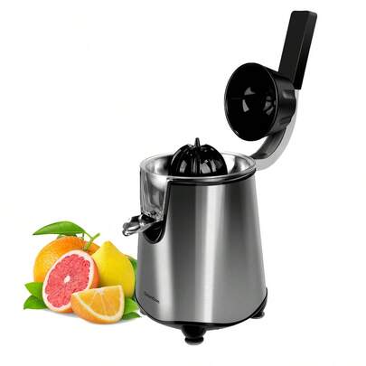 OstarkDom 600W Electric Citrus Juicer With Stainless Steel Body – Anti-Drip Spout, Dual Cones, 0.4L Tank, Removable And Easy-To-Clean Parts, VDE Plug, Cable Storage