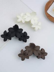 Grampos de cabelo minimalistas foscos com 3 designs florais, grampos de cabelo macios e versáteis para rabo de cavalo/coque, adequados para uso diário, viagens, casual, festas, grampos de cabelo de verão, grampos de cabelo, prendedores de cabelo, prendedores de cabelo