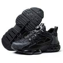 Unisex Steel Toe Work Shoes, Comfortable Lightweight Anti-Collision Safety Shoes, Anti-Smash Anti-Puncture Breathable Sports Work Shoes, Outdoor Hiking Shoes Lightweight Breathable For Construction Warehouse Gardening Toe Protection Work Safety Shoes, Unisex Labor Protection Shoes Suitable For Spring, Summer, Autumn And Winter - Black - View 11