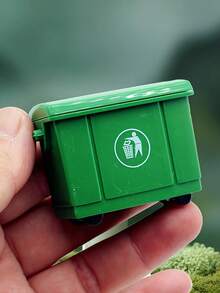 2 件微型卫生垃圾桶迷你仿真垃圾桶模型家具摆件套件配件微景观艺术装饰创意 DIY 装饰礼物