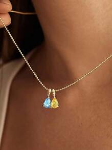 Elegant Birthstone Women Gold Necklace, Fashion 14K Gold Plated Rhinestone Pendant Necklace, 1-3 Pcs Custom Made Accessories, High Color Retention, Low Allergenicity, Ideal Gift For Girlfriend, Mom, Family, Friend, Daughter For Anniversary, Valentine's Day, Mother's Day, Birthday, Graduation, Everyday Wear, Wedding, Prom,School Supplies,Back To School,School Gift,For Office,For School,For Classroom,For Teacher Gifts,For University,For Colleague,For Dorm Rooms,For Teacher,For Boys And Girls,For Teenagers,Junior High School Students,Middle School Students,High School Senior High School Students,College Students,University Students,Freshman,Sophomore,Underclassmen