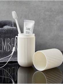 1pc Wash Cup, Mouthwash Cup, Portable Travel Cup, Wash Cup, Toothbrush Bucket, Storage Cup, Multi-Function Storage Cup, Portable Toothbrush Set, Suitable For Travel, Storage, Bathroom, Washing Tools Back To School