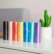 60/100个加厚平顶垃圾袋，防漏防臭，多用途垃圾袋，适用于餐厅、厨房、浴室、卧室、办公室 - 彩色 - 查看 9