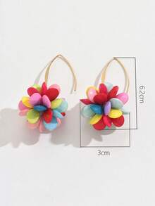 1 Cặp bông tai tròn đính hạt dệt phong cách Bohemian dành cho nữ (Màu hạt được gửi ngẫu nhiên) - Nhiều màu - Xem 7