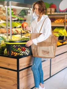 [Beach Bag] Large Capacity Beach Travel Bag | Women's Shoulder Bag, Women's Shopping Tote Bag, Beach Mesh Tote Bag, Women's Foldable Shoulder Bag, Travel Bag Beach Nylon Mesh Tote Bag, Casual Tote Bag Hobo Women's Foldable Shoulder Bag, Mesh Beach Tote Bag Large Size Women's Bag Upgraded Version, With Multiple Pockets, Suitable For Beach Picnic Vacation, Large Capacity Waterproof Beach Bag