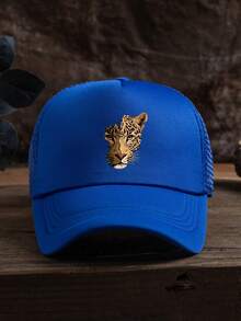 1pc Men's Leopard Print Half Outdoor Sports Animal Street Polyester Decorative Soft Top Baseball Cap, Unisex Visor Hat, Suitable For Spring, Summer, Autumn, Winter - A - View 16