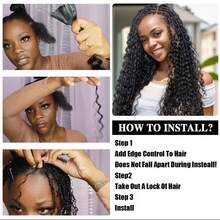 110g 2 Bundles/Pack 15A Human Braiding Hair Brazilian Deep Wave Human Hair Bundles For Braiding Natural Black Color Deep Curly Wave Bulk Human Hair Bundles No Weft Hair Bundles - Natural Black - Xem 5