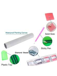 1 conjunto de kit de pintura de diamante de desenho animado, sem moldura, kit de pintura de bordado de diamante de desenho animado fofo para adultos, kit de mosaico adequado para iniciantes adultos, ponto de diamante 5D adequado para adultos, decoração de casa faça você mesmo fácil, presente de arte com pedras preciosas