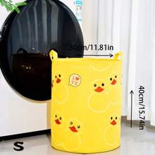 1pc Thickened Waterproof Folding Dirty Clothes Basket Storage Bucket, Bedroom And Bathroom Organizer Clothes, Toys, Snacks, Sundries Storage Box, Laundry Basket Storage Basket.