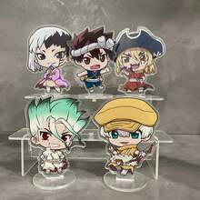 Dr. Stone 动漫亚克力支架 1pc 10cm - 石上千空/朝雾玄/西园寺右京/镀铬精美人物模型,桌面和家居装饰,送给粉丝朋友的理想生日礼物,完美的节日礼物 - 彩色 - 查看 3