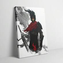 1 Pc Canvas Painting,Knight, Helmet, Red Scarf, Sword, Armor, Abstract Art, Canvas Print ,Wood Framed Painting (1) Thickness 2.5 Cm/ 1 Inch-Home Decoration For All Occasions,Ideal New Year, Valentine's Day,Thanksgiving,Easter,Christmas Gift,Room Decoration Aesthetic,Wall Decoration Art,Perfect Gift,Autumn And Winter Wall Decoration,Living Room Decoration, Bedroom Decoration, Kitchen Decoration, Entry Decoration, Bathroom Decoration, Direct Wall Painting, High Quality Wall Painting Poster,Modern Home Decoration Stretched And Framed Ready To Hang - Black - View 2