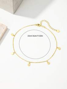 S925 Sterling Silber Minimalistische Geometrische Anhänger Fußkette, täglicher und Feiertags Trage für Jugendliche