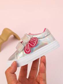 GENGASUN 1 pieza Zapatos casuales de PU para niñas pequeñas, unicolor, estilo casual con puntera redonda para primavera/verano