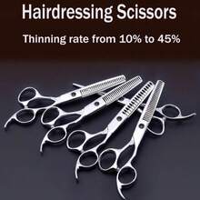 1PC Professional Hair Cutting Scissors Hair Thinning Scissors Hairdressing Scissors For Barber Salon Home Use Thinning Rate 10%-45%, Back To School, Travel Holiday Essentials, Hair Accessories For Women, Slick Back Brush, Barber Accessories, Hair Dryer, Hair, Barber, Hair Tools, Hair Products,Hair Dryer,Hair, Accessories, Hair Products, Hair Tools, Hair Stuff, Hair Care, Curly Hair Brush, Barber, Barber Accessories, Hairdressing Equipment,Travel Essentials,Travel Essential,Hairstyle,Hairdressing,Hair,Travel,Hair Products,Hair Tools,Hair Stuff,Barber,Barber Accessories,Barbershop,Hairdressing Equipment - Silver - View 9