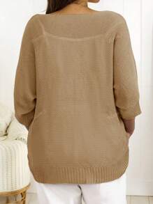 Jersey holgado para mujeres, de unicolor, para primavera/verano