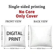 1/2/4pcs Pumpkin Linen Print Pillow Case, Thanksgiving Pillow Cover Suitable For Living Room, Bed, Sofa, Home Decor Cushion Cover, Soft & Minimalist Sofa Pillow Covers, Pillow Insert Not Included