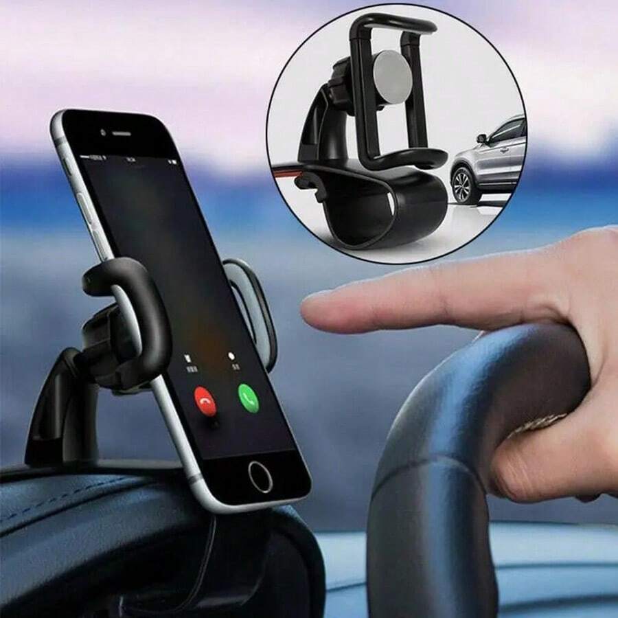 Soporte universal para teléfono móvil en el salpicadero del coche, soporte de navegación en la salida del aire acondicionado - Negro - Ver 1