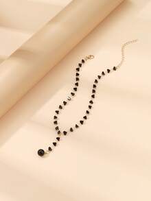 Faux Pearl & Crystal Choker - White - View 8