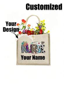 Bolsa de lona personalizada divertida con diseño de cartas de enfermera enamorada - Bolsa de enfermera para mujer, accesorios de enfermera para el trabajo, regalos de enfermera para mujeres, bolsa de enfermería para mujeres, esposa y madre, regalos de graduación, cumpleaños, jubilación y agradecimiento, Kit de supervivencia de enfermera, Vuelta a la escuela - Multicolor - Ver 9
