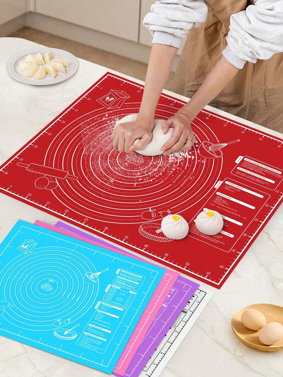 1pc Premium EVA Kneading Mat - Non-Stick, Easy To Clean Baking Mat, Dough Rolling Mat, Candy Mat, Pie Crust Mat, Oven Liner, 46.5x60cm And 30x40cm, Foldable Multi-Functional Kitchen Baking Tool - EVA Single Layer Dough Kneading Pad - View 1