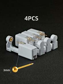 4 件/2 件套装无菌 J 时尚耳洞枪，一次性低痛耳洞打孔器，内置方晶锆石耳环，毕业生家庭耳部美容工具和配件 - 金色 - 查看 19