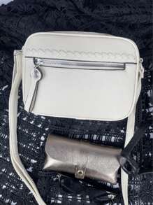 Bolsa de cintura casual feminina, pochete retrô de PU, mochila de viagem com vários bolsos para atividades ao ar livre