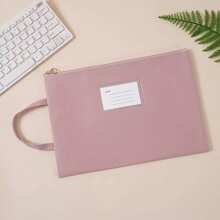 Organizador de archivos A4 - Bolsa de documento resistente de tela Oxford con asa, impermeable y portátil (opción de bolsillos simples/dobles y 5 colores), de vuelta a la escuela, útiles escolares