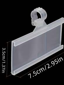 20 pièces Porte-étiquettes de prix à clips de verrouillage en PVC - Pinces étiquettes de rayonnage stables pour le de détail, le supermarché, la maison, le marché et l'organisation de bureau, stabilité des rayonnages | Design blanc élégant | Plastique robuste