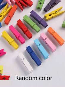 50 pezzi di mollette di legno colorate, graffette per appendere foto, mollette graziose per note, mollette da bucato, clip per raccoglitori, mollette di legno per foto, adatte per arti e mestieri, decorazioni fai-da-te multifunzionali