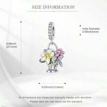 Easvnya Nueva serie de los talla grande vendidos de colgantes con castillo de plata y floral, diseño 3D exquisito y de moda, accesorios de joyería DIY adecuados para pulseras y collares, encantador y de moda para mujer, para uso diario u ocasiones especiales, excelente como regalo de San Valentín o cumpleaños