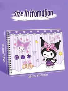 Sanrio 1 peça/4 peças Caderno de Esboços A4 Sanrio Espesso, Bloco de Desenho, Livro de Pintura, Bloco de Anotações, Kuromi, Pompompurin, Presente para Artistas, Halloween, Natal