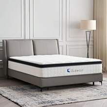 12 Inch King Size Hybrid Mattress - Medium Firm, Memory Foam & Pocket Springs, Motion Isolation, Edge Support, Pressure Relief, - 1 - 查看 2